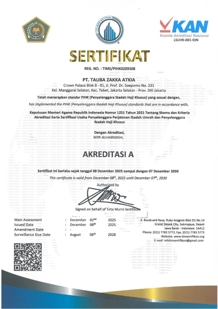 Pratinjau Sertifikat Akreditasi PIHK